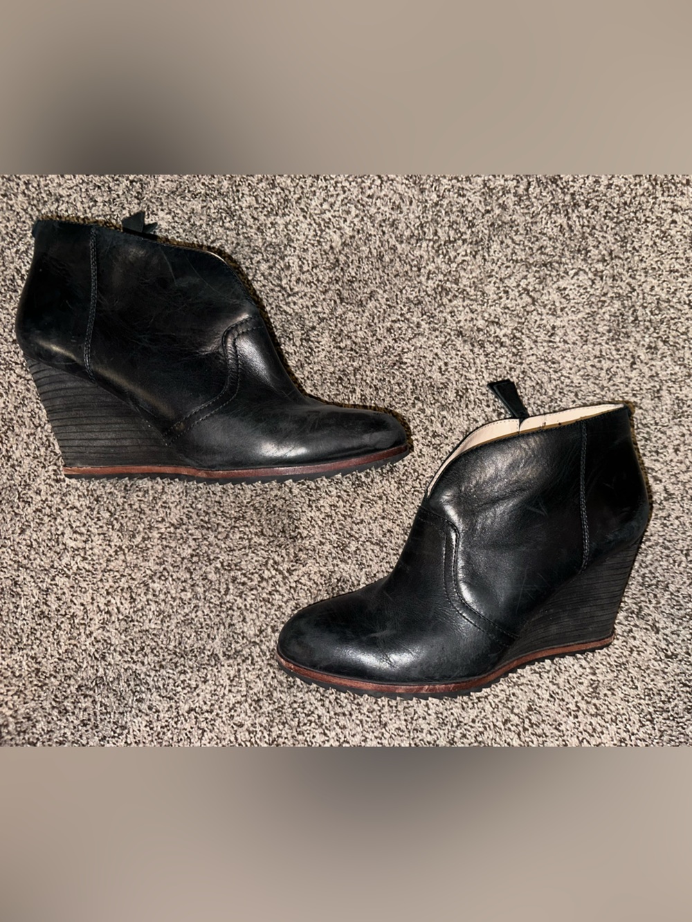Dr. Scholl's Black Wedge Ankle Booties